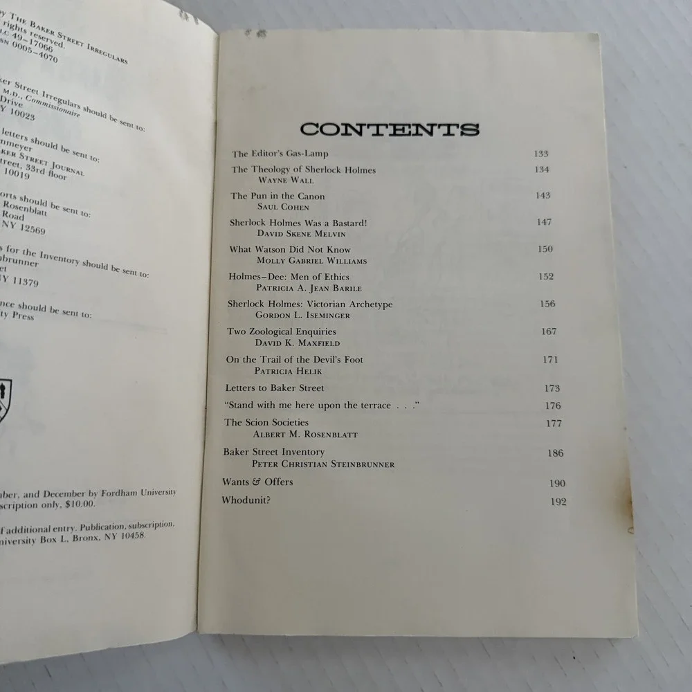 THE BAKER STREET JOURNAL Vol 29 No 3‎ September 1979 SHERLOCK HOLMES scholarship